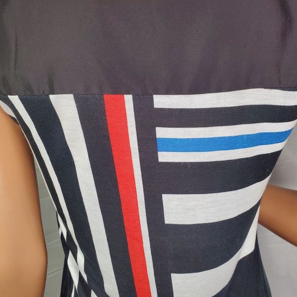 Desigual by Christian Lacroix Women's SS Blouse Stripes 3D Floral Applique Small - Picture 9 of 13